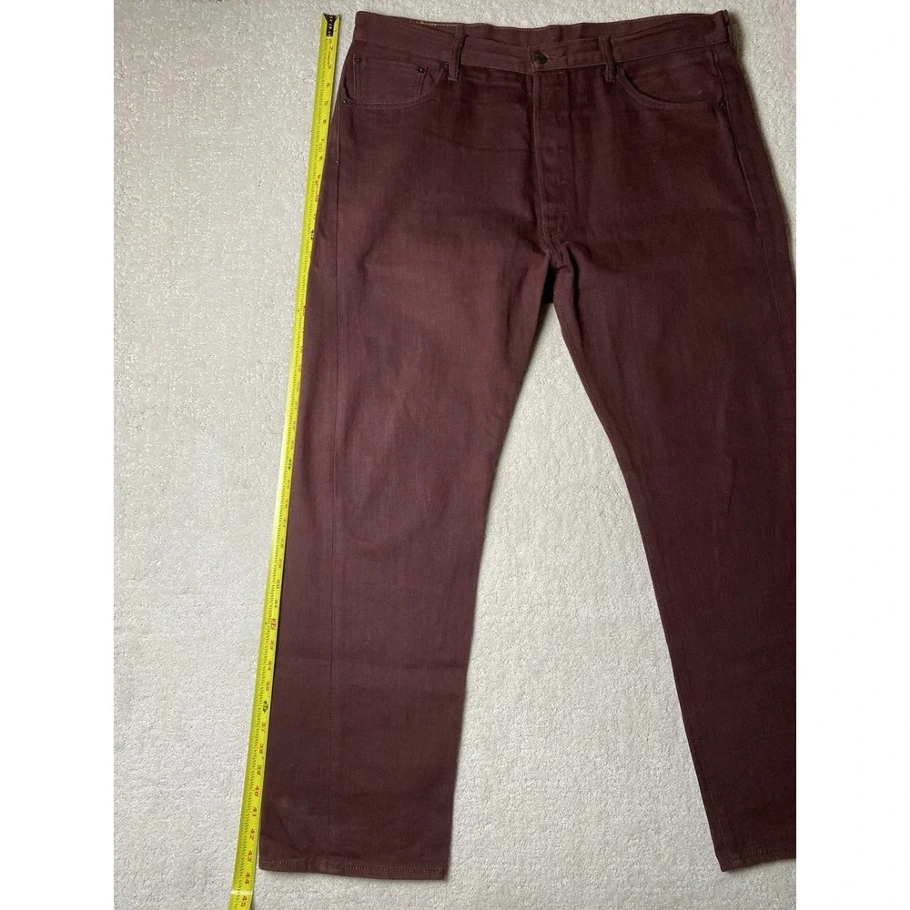 Levi's 501 XX Button Fly Jeans Men's 38‎ Measured 39x31 Maroon Burgundy Denim